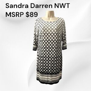 Sandra Darren Geometric Shift Dress Size 10 MSRP $89